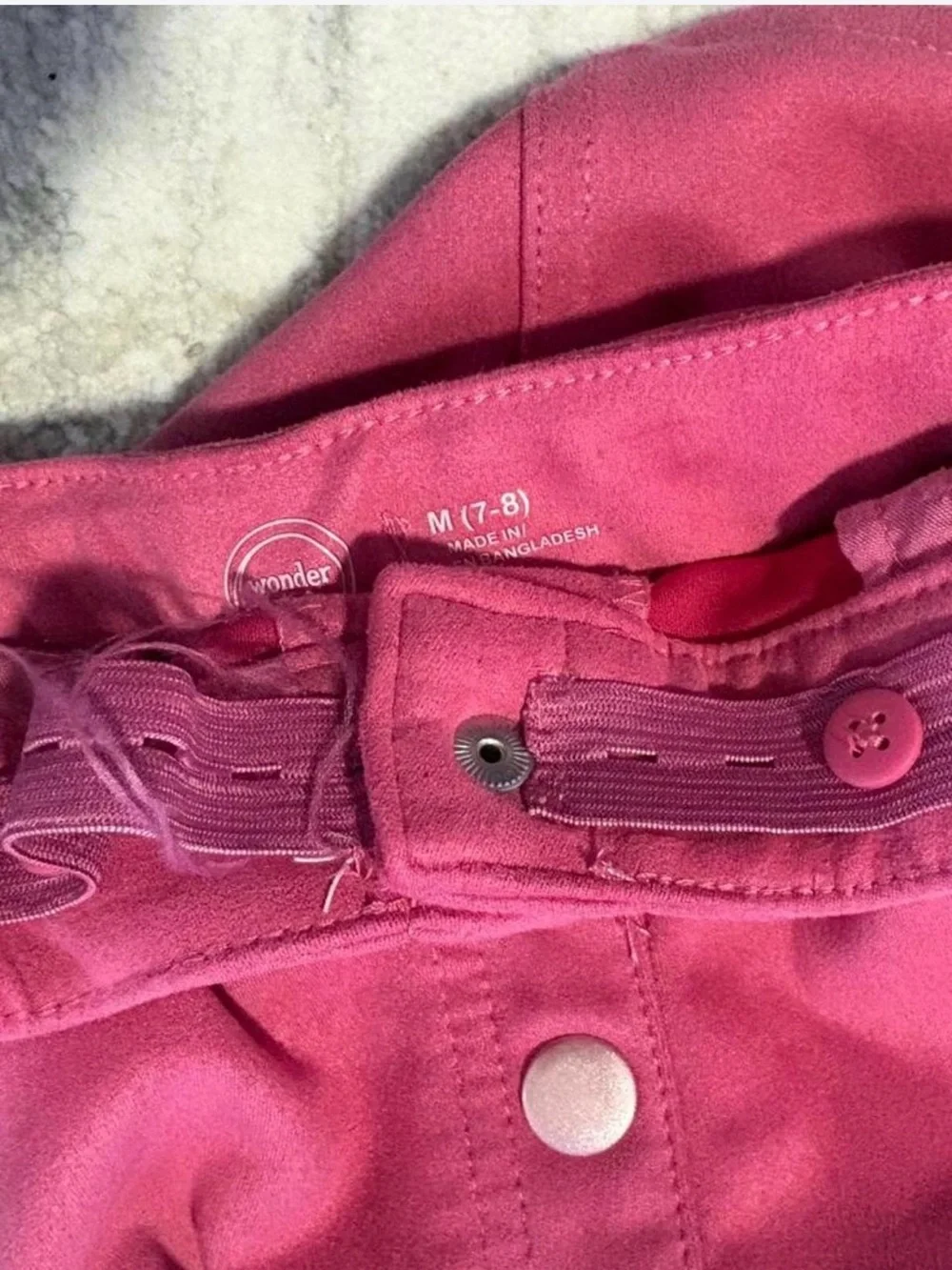 🩷$3 BUNDLED- wonder nation Raspberry Pink Button-Front A-Line Skirt